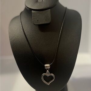 Elegant Tibet Silver Heart Pendant Necklace